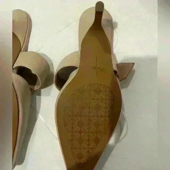 NWT Linea Paolo gorgeous mules slip on buckle kitten heel size 4.5 - Picture 2 of 4
